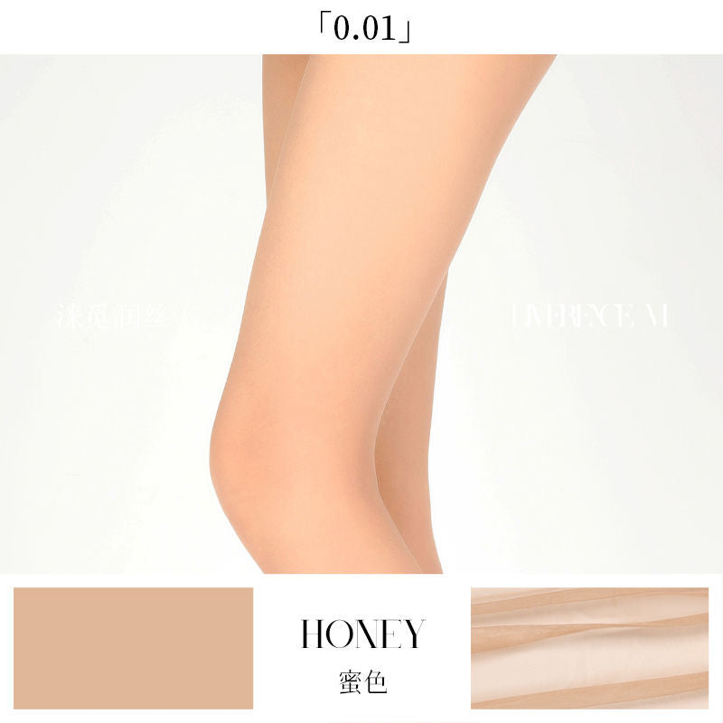 0.01  SUPER ULTRA SHEER」HI-WAIST SEAMLESS PANTYHOSE 5D